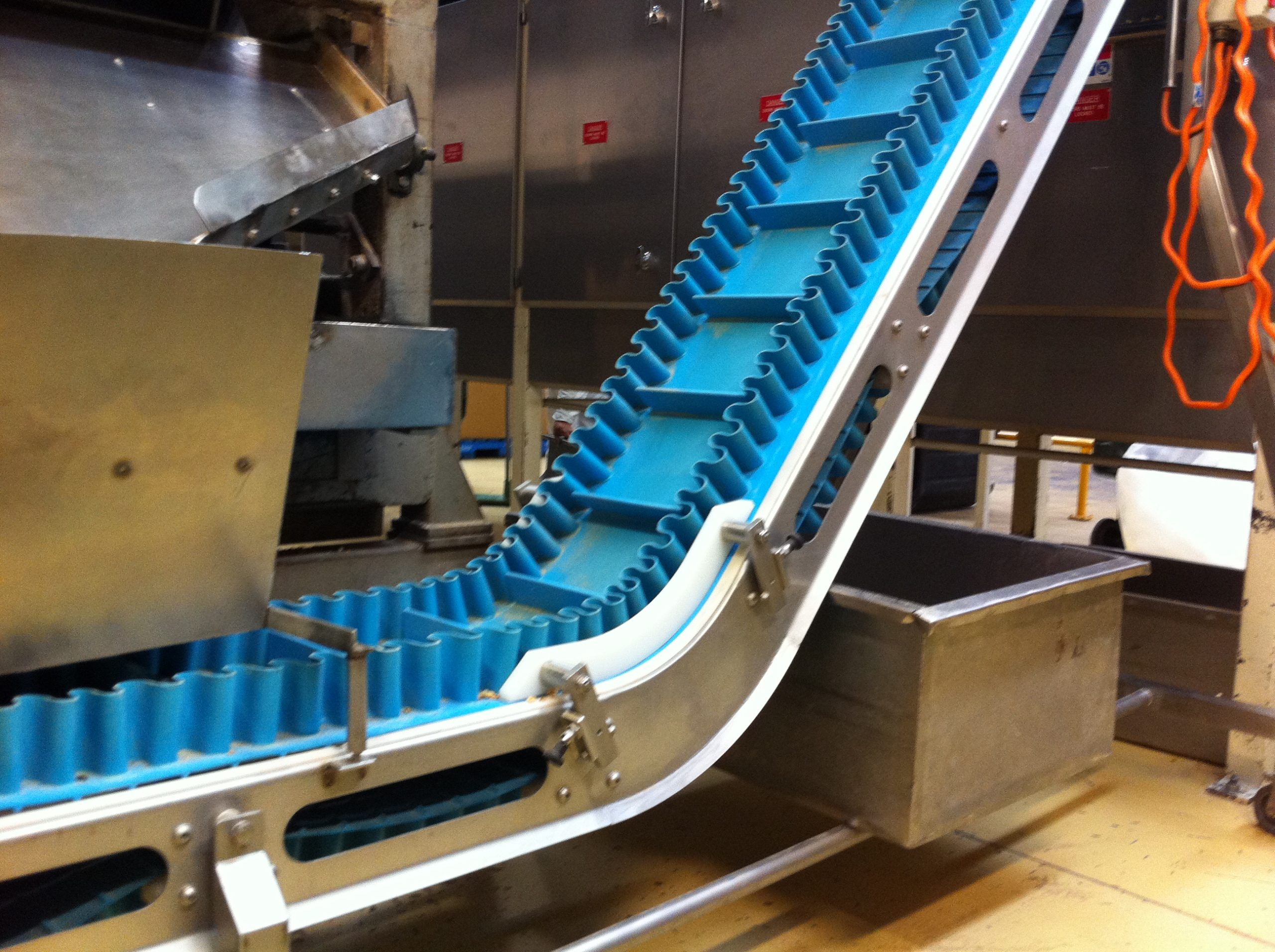 Goose Neck Incline Conveyor | Health + Safety - TPME